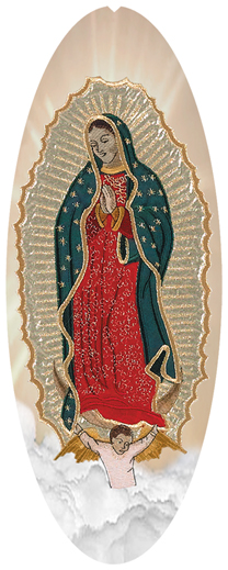 DNSA18-110-BZ Lady of Guadalupe Clouds Bronze
